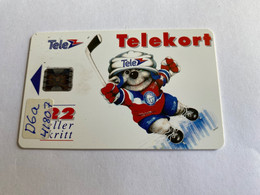 18:063 - Norway Chip 006b 41807 Icehockey ( Sticker On Card ) - Norvège