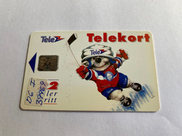 18:068 - Norway Chip 006c 39969 Icehockey ( Sticker On Card ) - Norvège