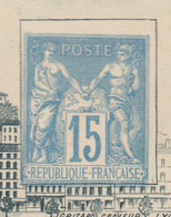 France Postal Stationery Ganzsache Entier Carte-Lettre PRIVATE Print Exposition Internationale & Coloniale De LYON 1894 - Private Stationery