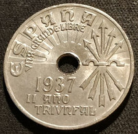 ESPAGNE - ESPANA - SPAIN - 25 CENTIMOS 1937 - II AÑO TRIVNFAL - KM 753 - Zona Nacionalista