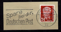 Briefstueck, Pieck, MS Spare Bei Der Deutschen Post Dresden, 1954 (10074) - Machine Stamps (ATM)