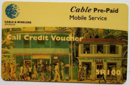 Setchelles  SR 100  Cable Prepaid, Call Credit Voucher - Seychelles