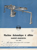 CATALOGUE DE 10 Pages, Machine à Affûter BARDET-Marqcol. - Tools