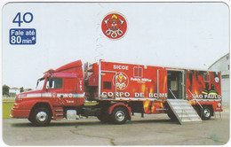 BRASIL V-150 Magnetic Telefonica - Traffic, Truck, Fire Engine - Used - Brazil