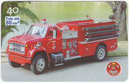 BRASIL V-154 Magnetic Telefonica - Traffic, Truck, Fire Engine - Used - Brazil