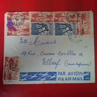 LETTRE COTE D IVOIRE POUR ELBEUF PAR AVION ACCUMULATION DE TIMBRES - Otros & Sin Clasificación