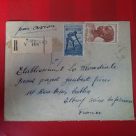 LETTRE RECOMMANDE A.O.F POUR ELBEUF PAR AVION - Covers & Documents