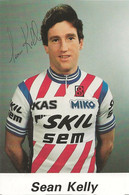 CARTE CYCLISME SEAN KELLY TEAM SEM - SKIL1985, ( FORMAT 8,3 X 12,5, ) - Ciclismo