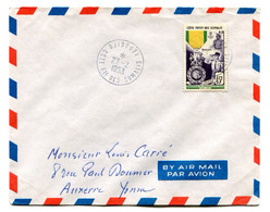 RC 23524 COTE DES SOMALIS 1952 MEDAILLE MILITAIRE OBLITÉRATION DJIBOUTI - Storia Postale