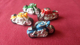 Magnet, Motorcycles, 4 Pieces In 4 Different Colors, 4 X 2,3 Cm - Other & Unclassified