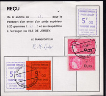 France Grève N°14 5 F Violet S.rouge-orangé  "du Courrier Familial" Sur Reçu   Qualité:obl - Altri & Non Classificati