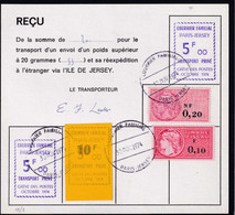 France Grève N°1510 F S.5 F Violet Sur Orange "du Courrier Familial" Sur Reçu   Qualité:obl - Andere & Zonder Classificatie