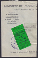 France Grève N°175 F Noir Sur Vert   "du Courrier Familial" Sur Fragment  Qualité:obl - Otros & Sin Clasificación