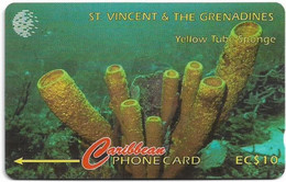 St. Vincent - C&W (GPT) - Yellow Tube Sponge, 52CSVF, 1996, 9.900ex, Used - St. Vincent & Die Grenadinen