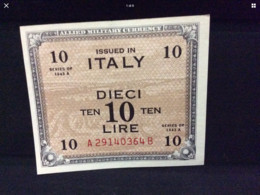 Italia Banconote Da Lire 10 Occupazione  Americana In Italia AMGOT FDS - 2. WK - Alliierte Besatzung