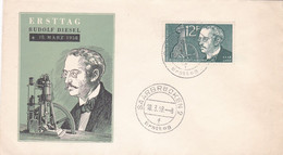 Saarland - 1958 Rudolf Diesel FDC Saarbrucken Pmk - Lettres & Documents