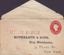 Canada Postal Stationery Ganzsache Entier 3c. Victoria PRIVATE Print 'ROTHBARTH & SONS, NEW YORK' - 1860-1899 Regno Di Victoria