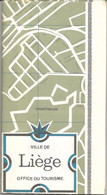 Ville De Liège, 1950, Carta Cm. 42 X 60. Ripiegata In 12. - Europa