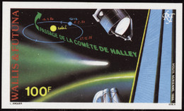 Wallis Et Futuna  Non Dentelés Poste Aérienne N°149 100f Comète De Halley Qualité:** - Imperforates, Proofs & Errors