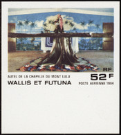 Wallis Et Futuna  Non Dentelés Poste Aérienne N°141 52f Chapelle Du Mont Lulu Qualité:** - Imperforates, Proofs & Errors