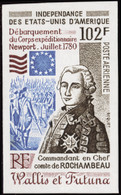 Wallis Et Futuna  Non Dentelés Poste Aérienne N°102 102f Comte De Rochambeau Qualité:** - Imperforates, Proofs & Errors