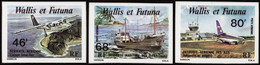 Wallis Et Futuna  Non Dentelés Poste Aérienne N°89 /91 Dessertes Aériennes Et Maritimes (3 Valeurs) Qualité:** - Imperforates, Proofs & Errors