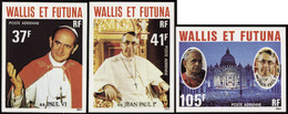 Wallis Et Futuna  Non Dentelés Poste Aérienne N°86 /88 Papes Paul VI Et Jean-Paul I (3 Valeurs) Qualité:** - Imperforates, Proofs & Errors