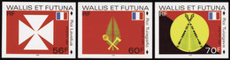 Wallis Et Futuna  Non Dentelés N°498 /500 Drapeaux (3 Valeurs) Qualité:** - Sin Dentar, Pruebas De Impresión Y Variedades