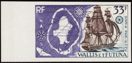 Wallis Et Futuna  Non Dentelés Poste Aérienne N°17 33f Cartes Des îles Qualité:** - Geschnittene, Druckproben Und Abarten