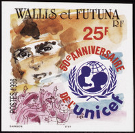 Wallis Et Futuna  Non Dentelés N°496 25f UNICEF Qualité:** - Sin Dentar, Pruebas De Impresión Y Variedades