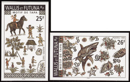 Wallis Et Futuna  Non Dentelés N°483 /484 Motifs De Tapa (2 Valeurs) Qualité:** - Geschnittene, Druckproben Und Abarten