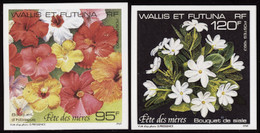 Wallis Et Futuna  Non Dentelés N°449 /450 Fleurs (2 Valeurs) Qualité:** - Sin Dentar, Pruebas De Impresión Y Variedades