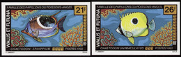 Wallis Et Futuna  Non Dentelés N°430 /431 Faune  Poissons-anges(2 Valeurs) Qualité:** - Sin Dentar, Pruebas De Impresión Y Variedades