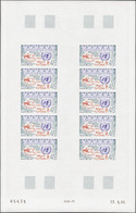 Wallis Et Futuna  Non Dentelés N°332 ONU Feuille De 10 Timbres Qualité:** - Ongetande, Proeven & Plaatfouten