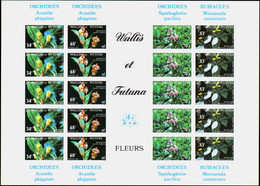 Wallis Et Futuna  Non Dentelés N°286 /289 Orchidées Et Rubiacées Feuillet Non Dentelé Qualité:** - Geschnittene, Druckproben Und Abarten