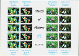 Wallis Et Futuna  Non Dentelés N°286 /289 Orchidées Et Rubiacées Feuillet Non Dentelé Qualité:** - Ongetande, Proeven & Plaatfouten