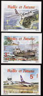 Wallis Et Futuna  Non Dentelés N°254 /256 Dessertes Aériennes Et Maritimes (3 Valeurs) Qualité:** - Geschnittene, Druckproben Und Abarten