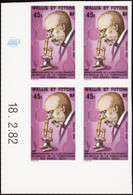 Wallis Et Futuna  Non Dentelés N°281 Découverte De La Bacille De La Tuberculose Par Robert Koch Bloc De 4 Coin Daté Qual - Imperforates, Proofs & Errors