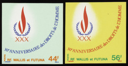 Wallis Et Futuna  Non Dentelés N°224 /225 Anniversaire Des Droits De L'Homme (2 Valeurs) Qualité:** - Imperforates, Proofs & Errors