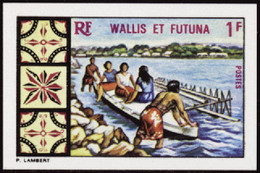 Wallis Et Futuna  Non Dentelés N°174 1f Pirogue Qualité:** - Geschnittene, Druckproben Und Abarten