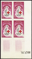 Wallis Et Futuna  Non Dentelés N°168 Croix Rouge Non Dentelé Bloc De 4 Coin Daté Qualité:** - Imperforates, Proofs & Errors