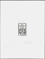 Saint Pierre Et Miquelon épreuves D'artistes N°384 20f Droits De L'homme épreuve En Noir Signée - Imperforates, Proofs & Errors
