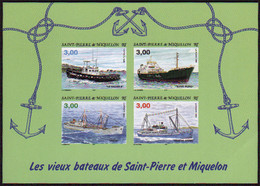 Saint Pierre Et Miquelon épreuves De Luxe Blocs N°5 Vieux Bateaux Bloc épreuve De Luxe - Non Dentelés, épreuves & Variétés