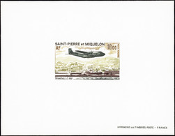 Saint Pierre Et Miquelon épreuves De Luxe Poste Aérienne N°57 Transall C 160 épreuve De Luxe - Sin Dentar, Pruebas De Impresión Y Variedades