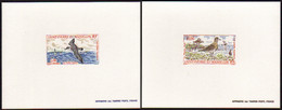 Saint Pierre Et Miquelon épreuves De Luxe Poste Aérienne N°72 /73Oiseaux  2  épreuves De Luxe - Imperforates, Proofs & Errors