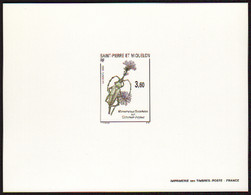 Saint Pierre Et Miquelon épreuves De Luxe N°575 3f60 Insecte Sur Fleur épreuve De Luxe - Geschnittene, Druckproben Und Abarten