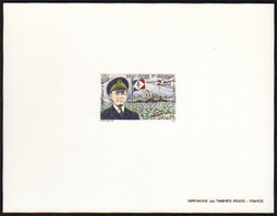 Saint Pierre Et Miquelon épreuves De Luxe N°573 2f50 Commandant R. Birot épreuve De Luxe - Imperforates, Proofs & Errors