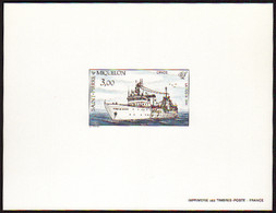 Saint Pierre Et Miquelon épreuves De Luxe N°550 3f Flotte épreuve De Luxe - Imperforates, Proofs & Errors