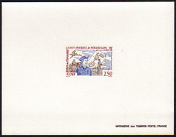 Saint Pierre Et Miquelon épreuves De Luxe N°570 2f50 Baron De L'Espérance épreuve De Luxe - Imperforates, Proofs & Errors