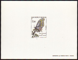 Saint Pierre Et Miquelon épreuves De Luxe N°534 Papillon épreuve De Luxe - Imperforates, Proofs & Errors